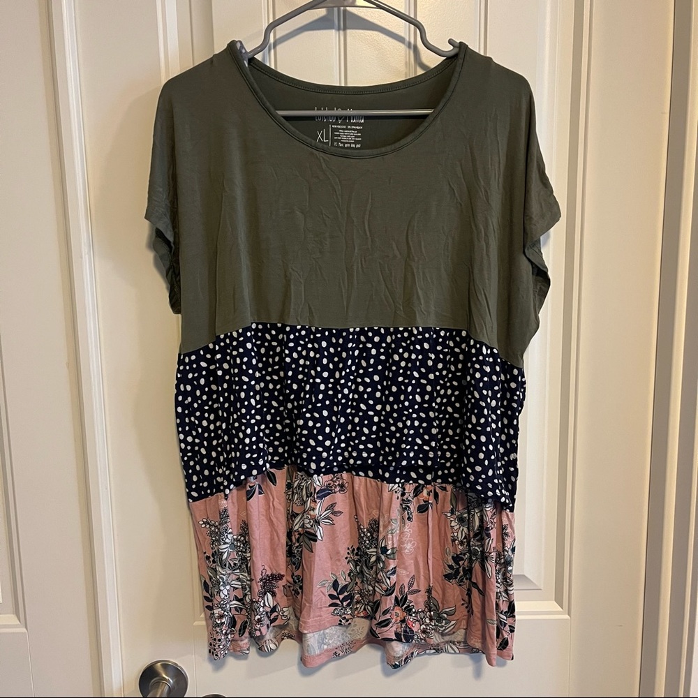 Latched Mama Flowy Tiered Nursing Tee